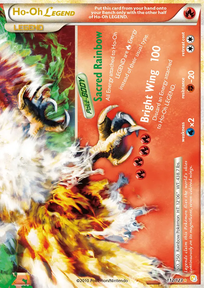 Ho-Oh LEGEND 112 — HeartGold & SoulSilver 112, Holofoil finish