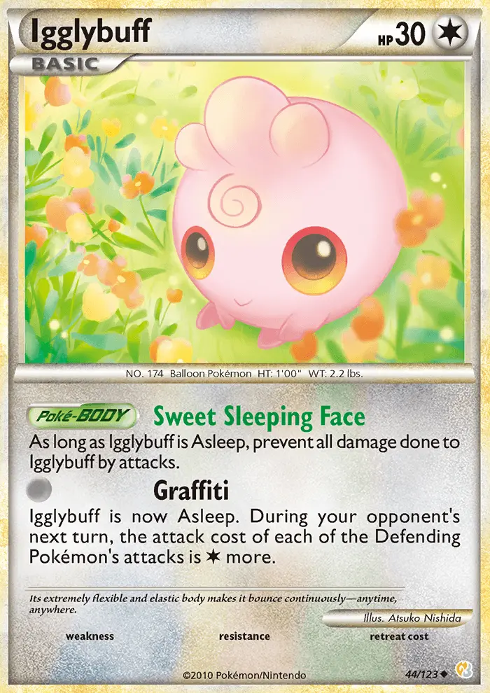 Igglybuff 44 card from HeartGold & SoulSilver