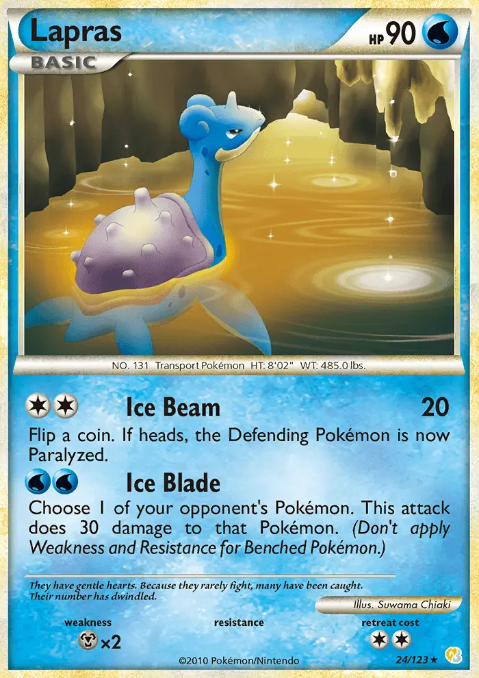 Lapras 24 — HeartGold & SoulSilver 24, Normal finish