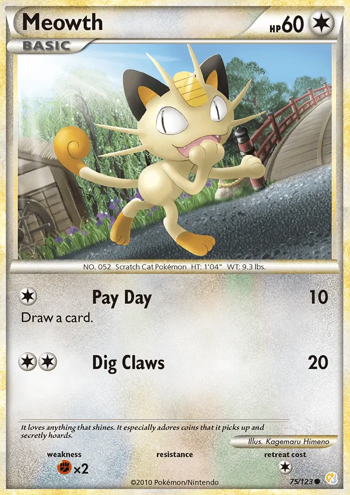 Meowth 75 — HeartGold & SoulSilver 75, Normal finish