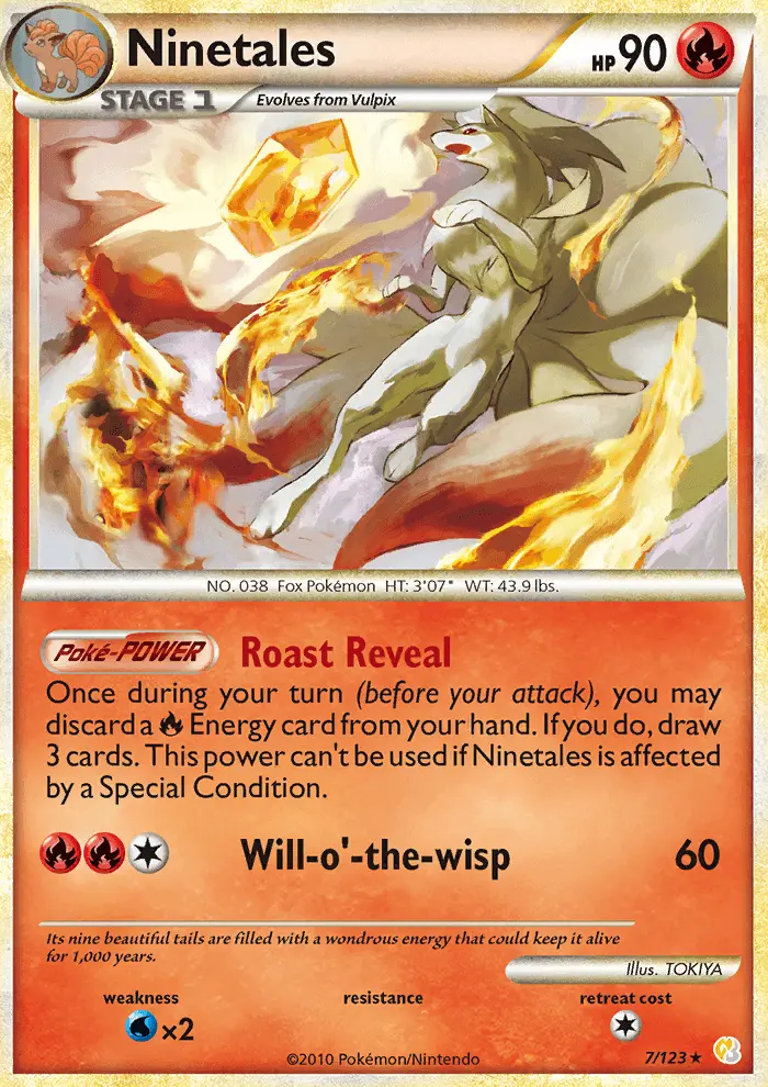 Ninetales 7 card from HeartGold & SoulSilver