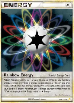 Rainbow Energy 104 — shown as an example of the Reverse Holofoil finish