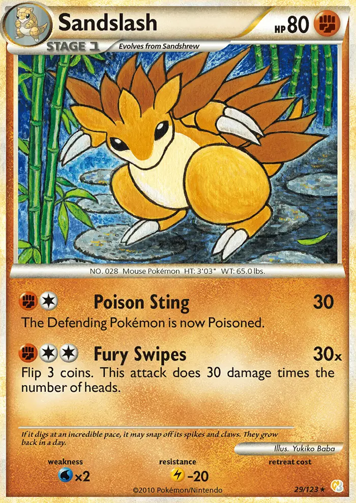 Sandslash 29 — HeartGold & SoulSilver 29, Normal finish