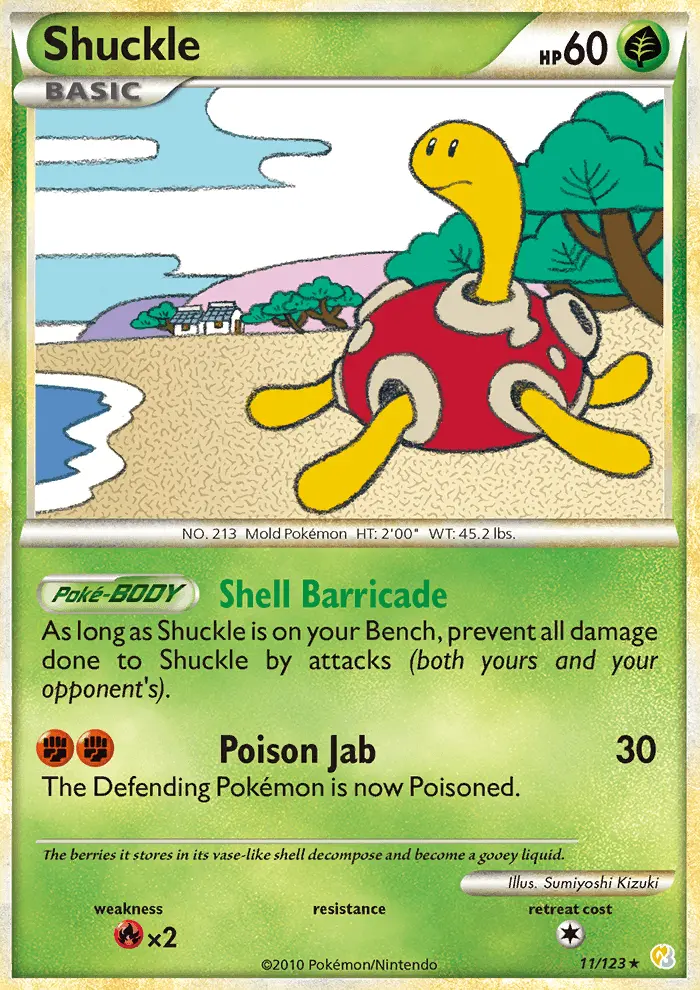 Shuckle 11 — HeartGold & SoulSilver 11, Holofoil finish