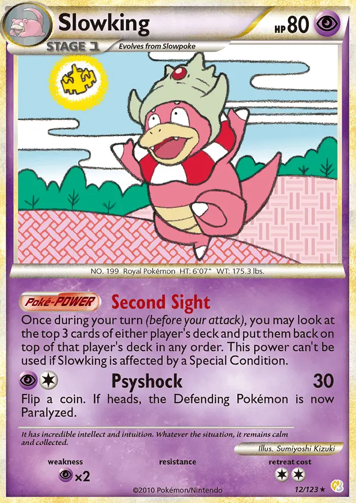 Slowking 12 — HeartGold & SoulSilver 12, Holofoil finish