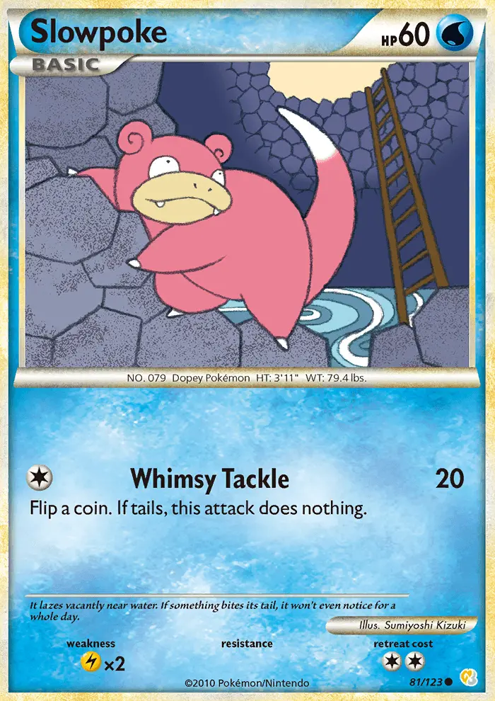 Slowpoke 81 card from HeartGold & SoulSilver