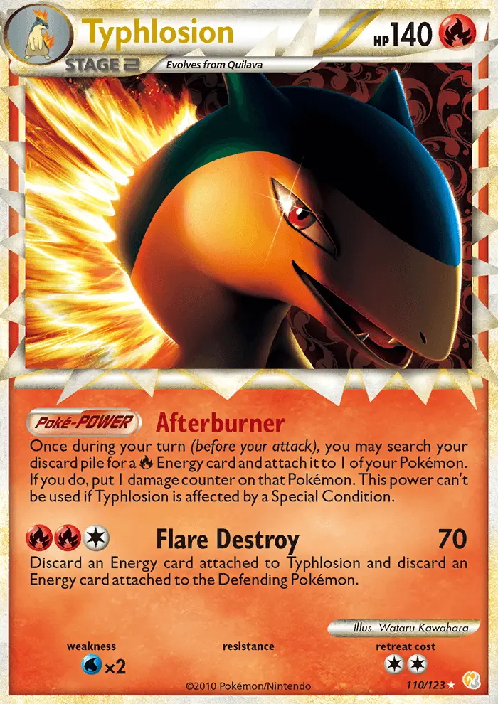 Typhlosion 110 — HeartGold & SoulSilver 110, Holofoil finish