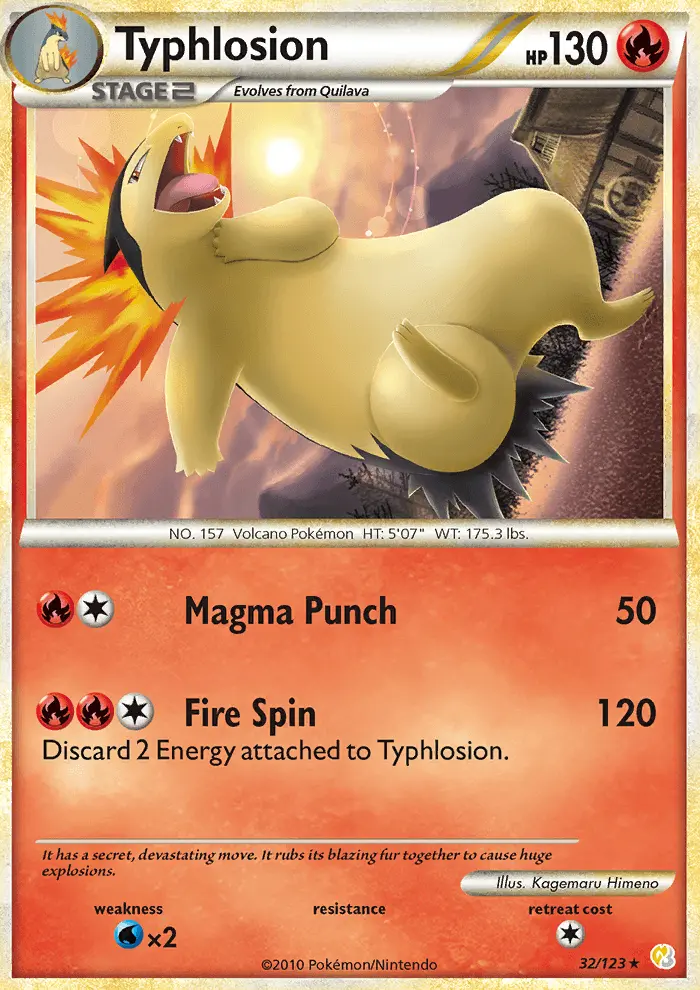 Typhlosion 32 — HeartGold & SoulSilver 32, Normal finish