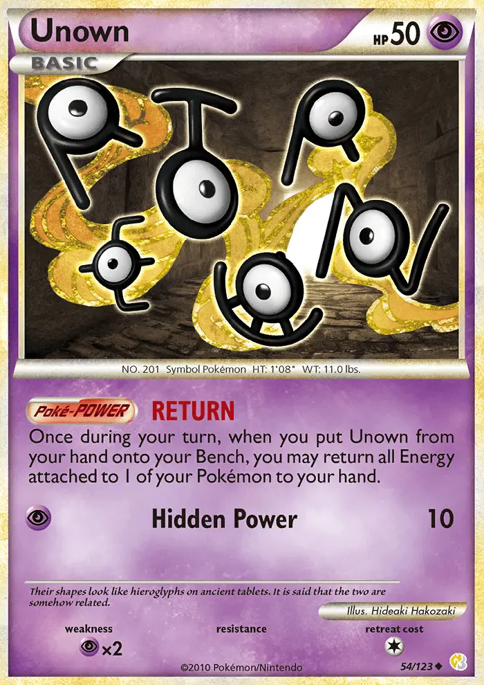 Unown 54 — HeartGold & SoulSilver 54, Normal finish