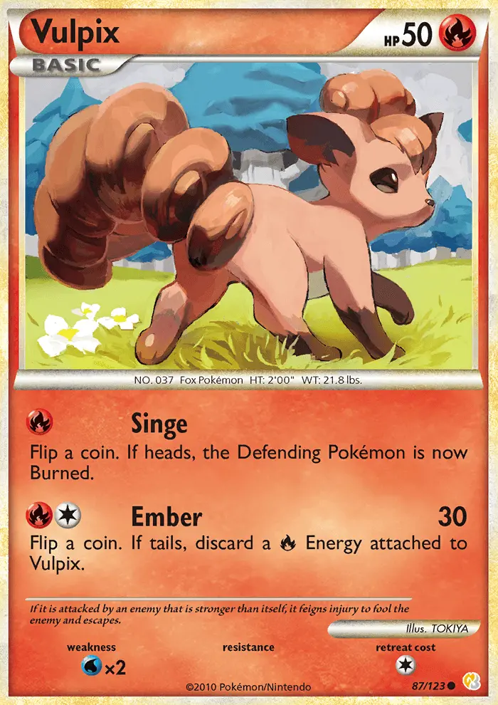 Vulpix 87 — HeartGold & SoulSilver 87, Normal finish