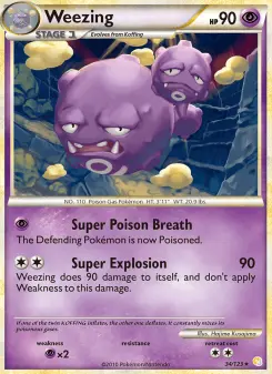 Weezing — HeartGold & SoulSilver #34