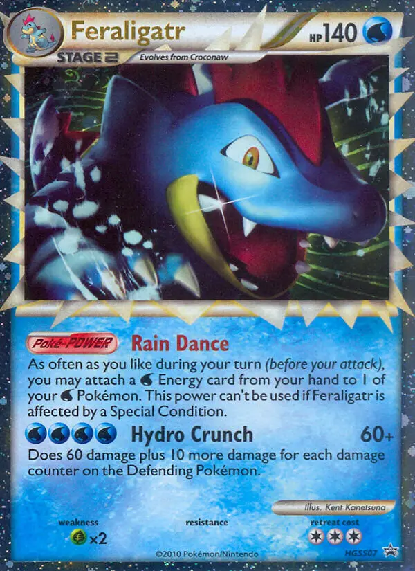 Feraligatr HGSS07 card from HGSS Black Star Promos