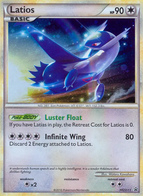 Latios HGSS11 card from HGSS Black Star Promos