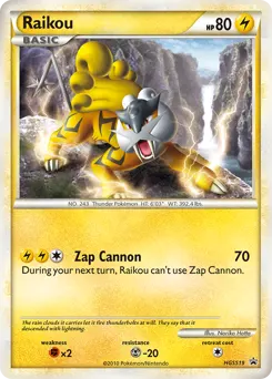 Raikou HGSS19 — HGSS Black Star Promos