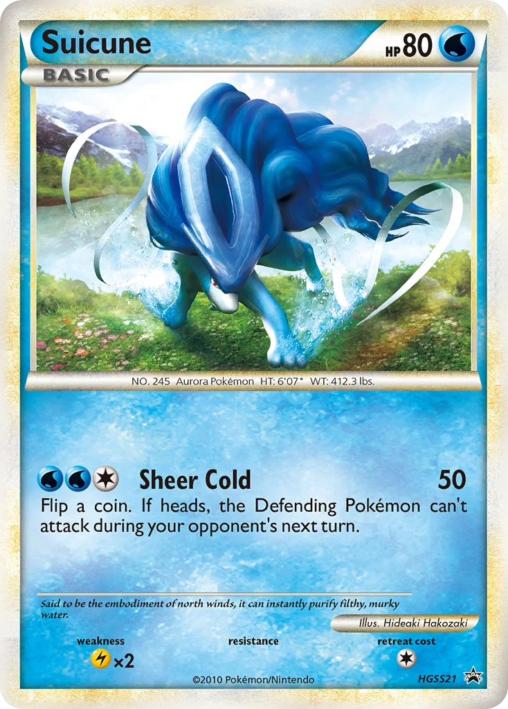 Suicune HGSS21 card from HGSS Black Star Promos