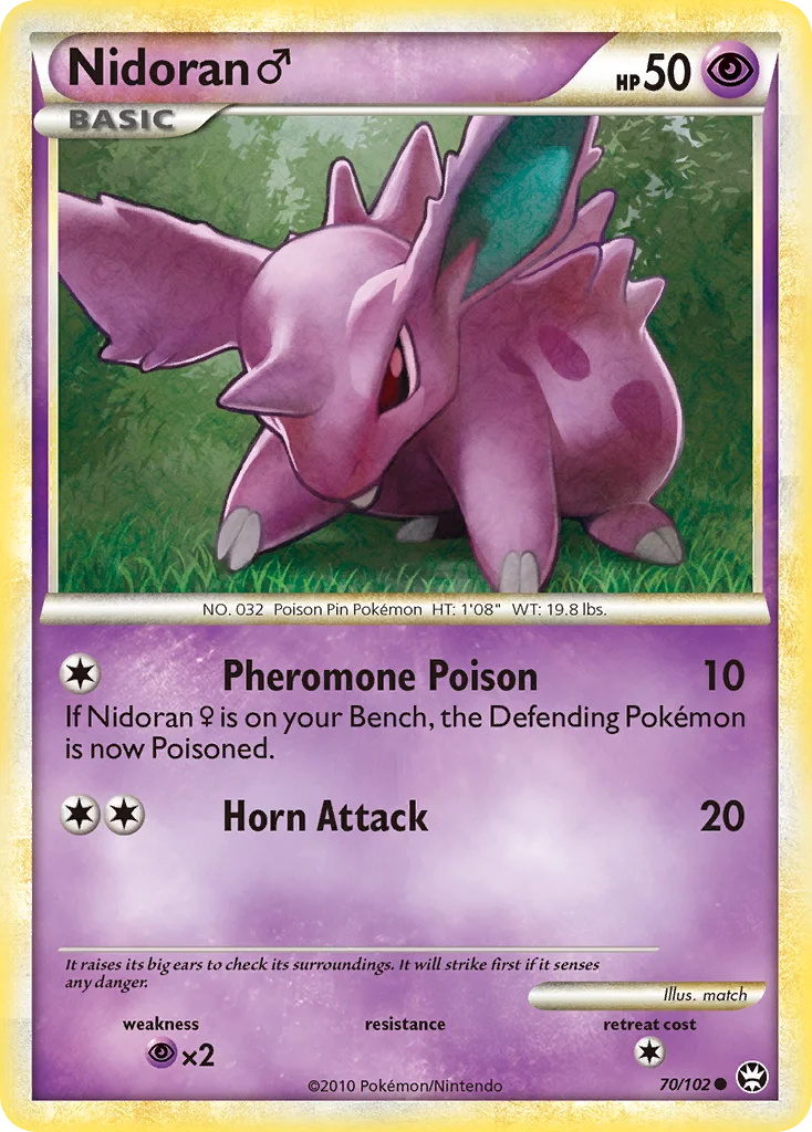 Nidoran ♂ 70 — HS—Triumphant 70, Normal finish