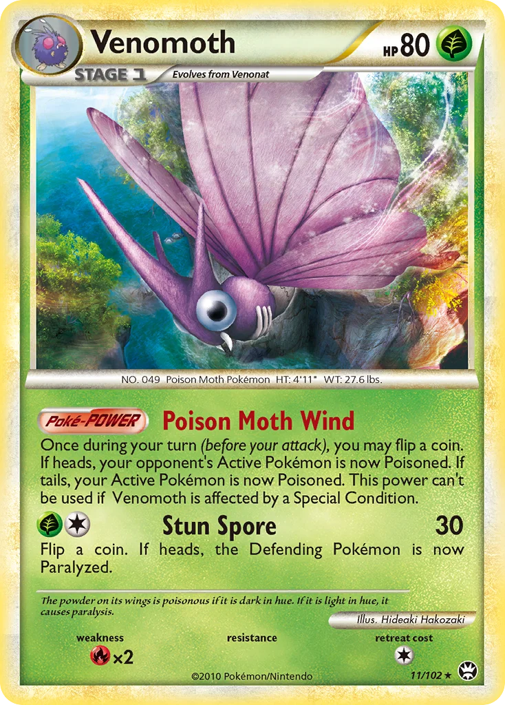 Venomoth 11 card from HS—Triumphant