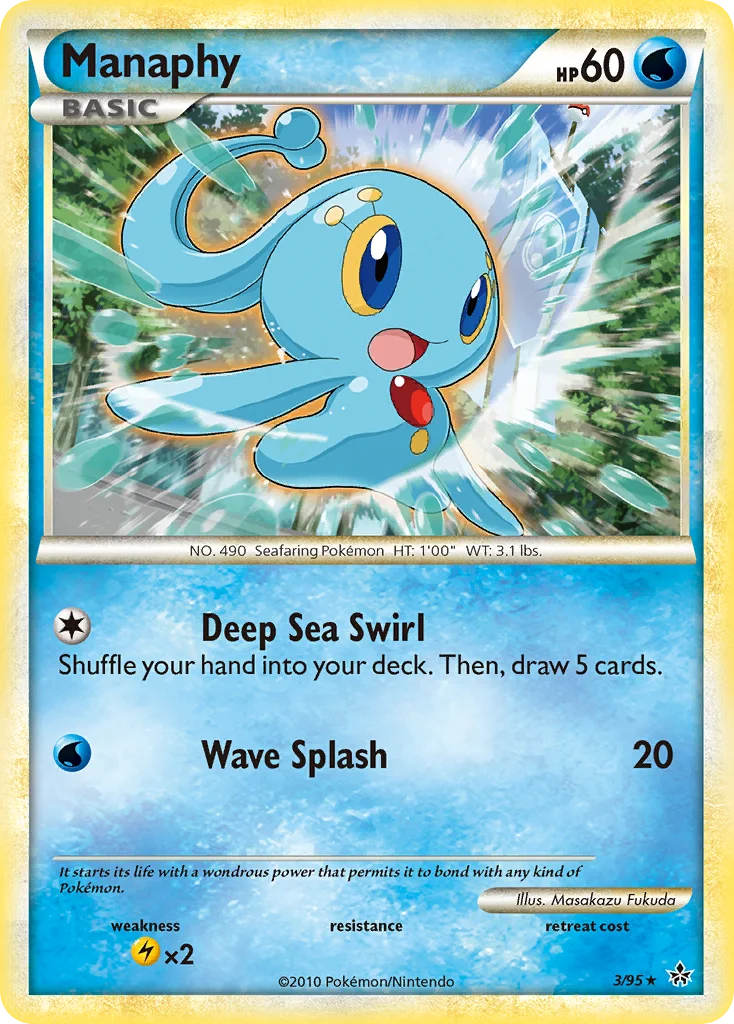 Manaphy 3 — HS—Unleashed 3, Holofoil finish