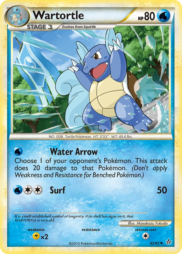 Wartortle 42 card from HS—Unleashed