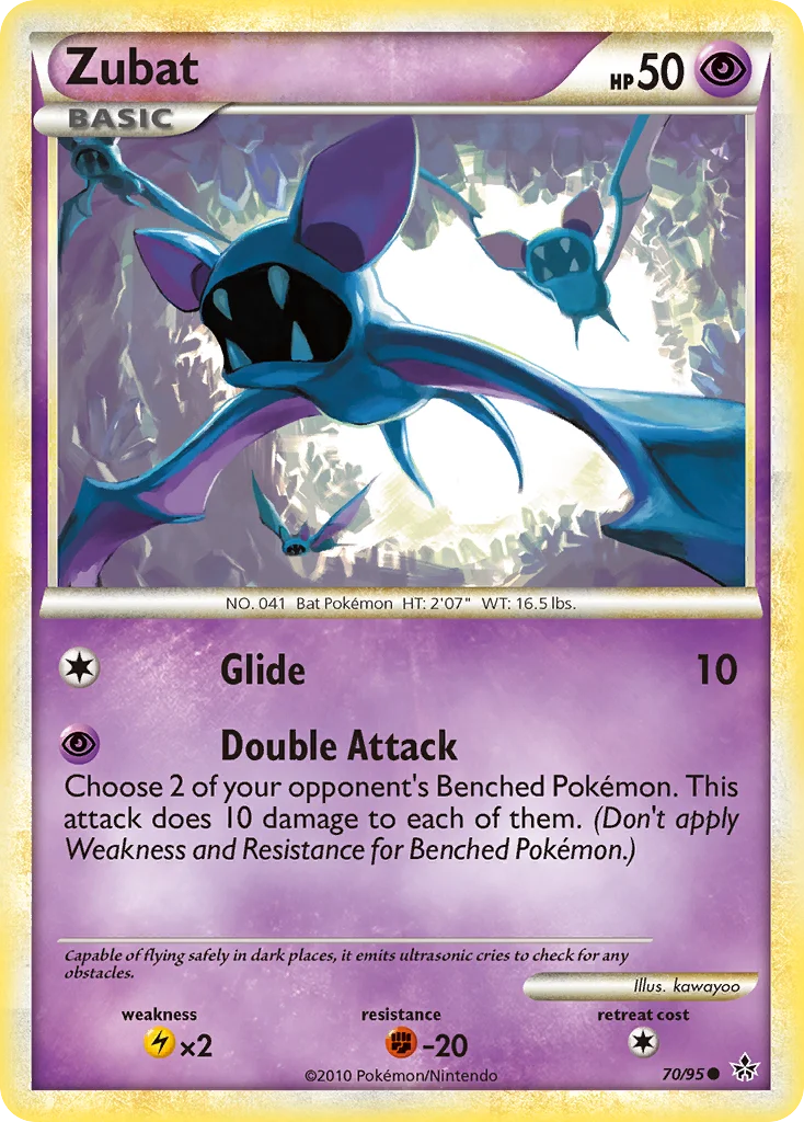 Zubat 70 card from HS—Unleashed