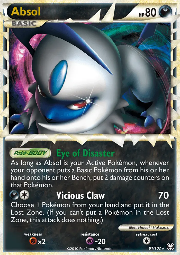 Absol 91 card from HS—Triumphant