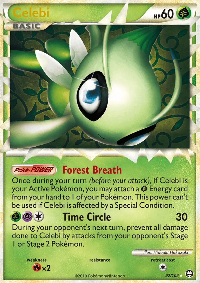 Celebi 92 card from HS—Triumphant