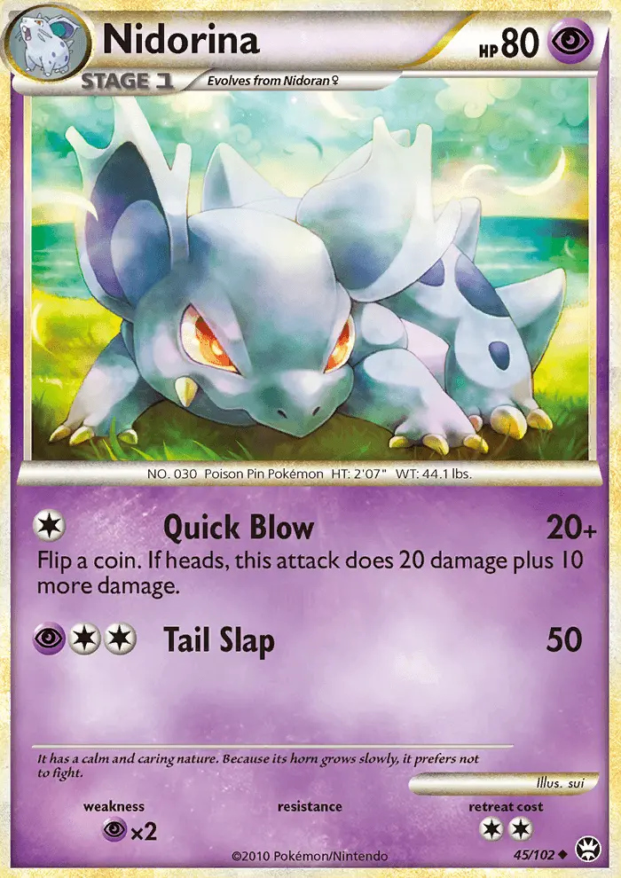 Nidorina 45 card from HS—Triumphant