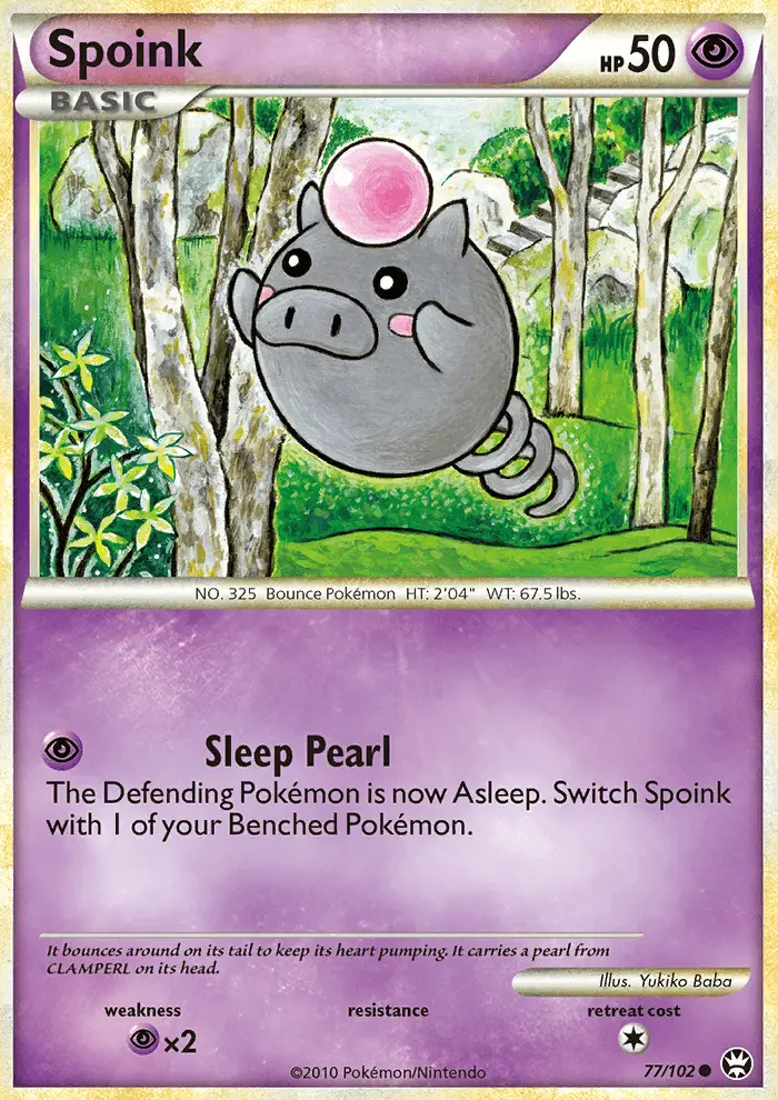 Spoink 77 card from HS—Triumphant