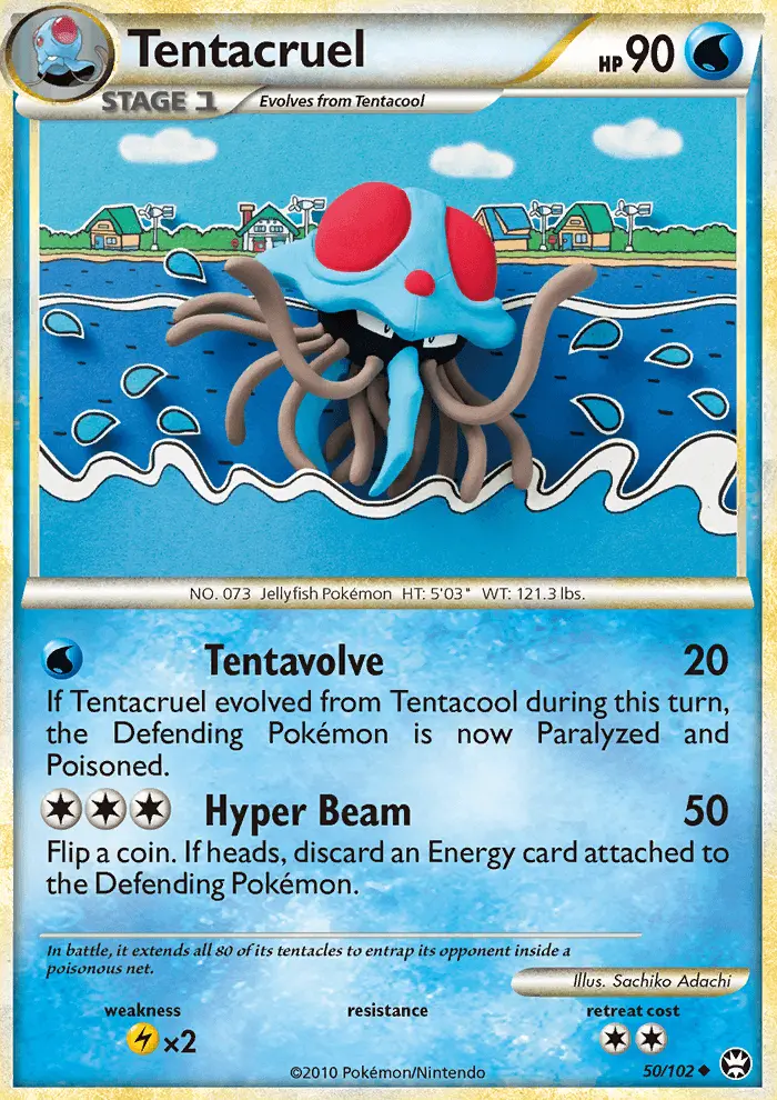 Tentacruel 50 card from HS—Triumphant