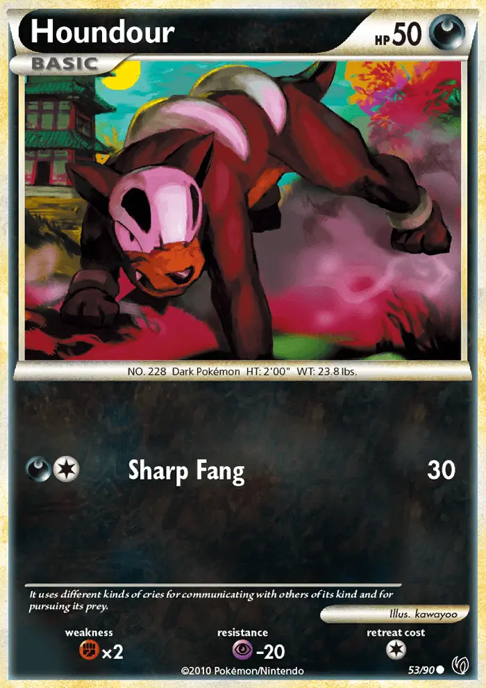 Houndour 53 card from HS—Undaunted
