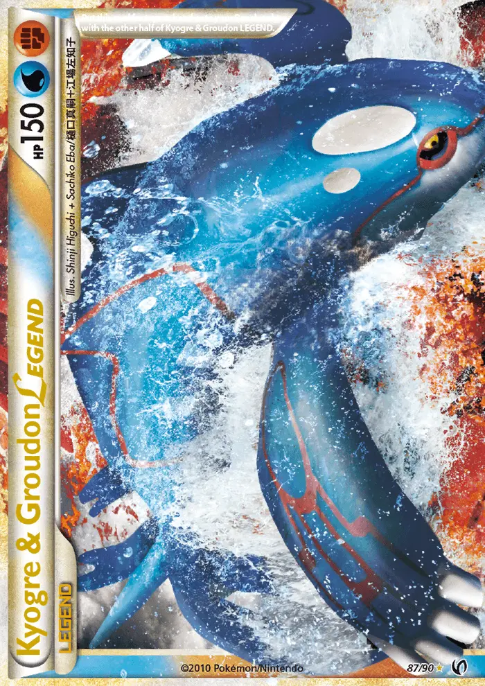 Kyogre & Groudon LEGEND 87 card from HS—Undaunted