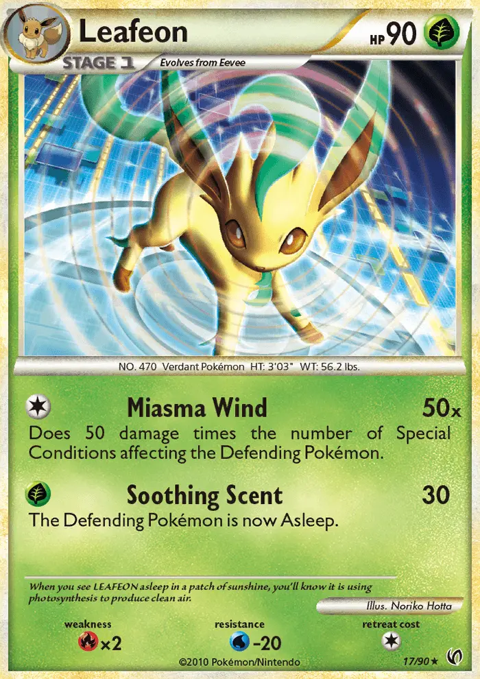 Leafeon 17 card from HS—Undaunted