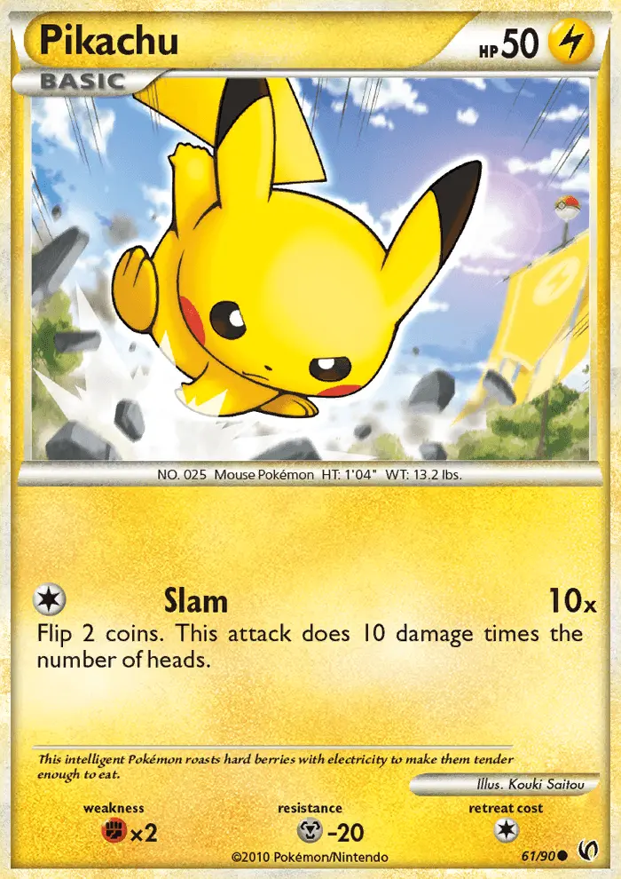Pikachu 61 — HS—Undaunted 61, Normal finish