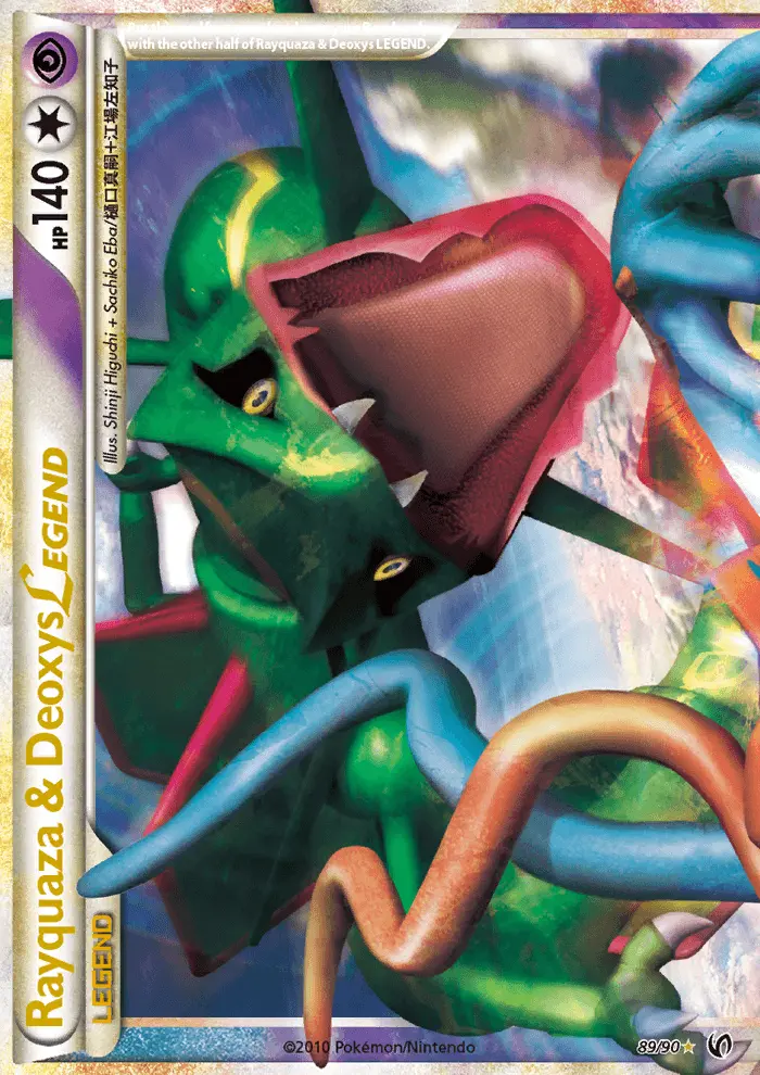 Rayquaza & Deoxys LEGEND 89 card from HS—Undaunted