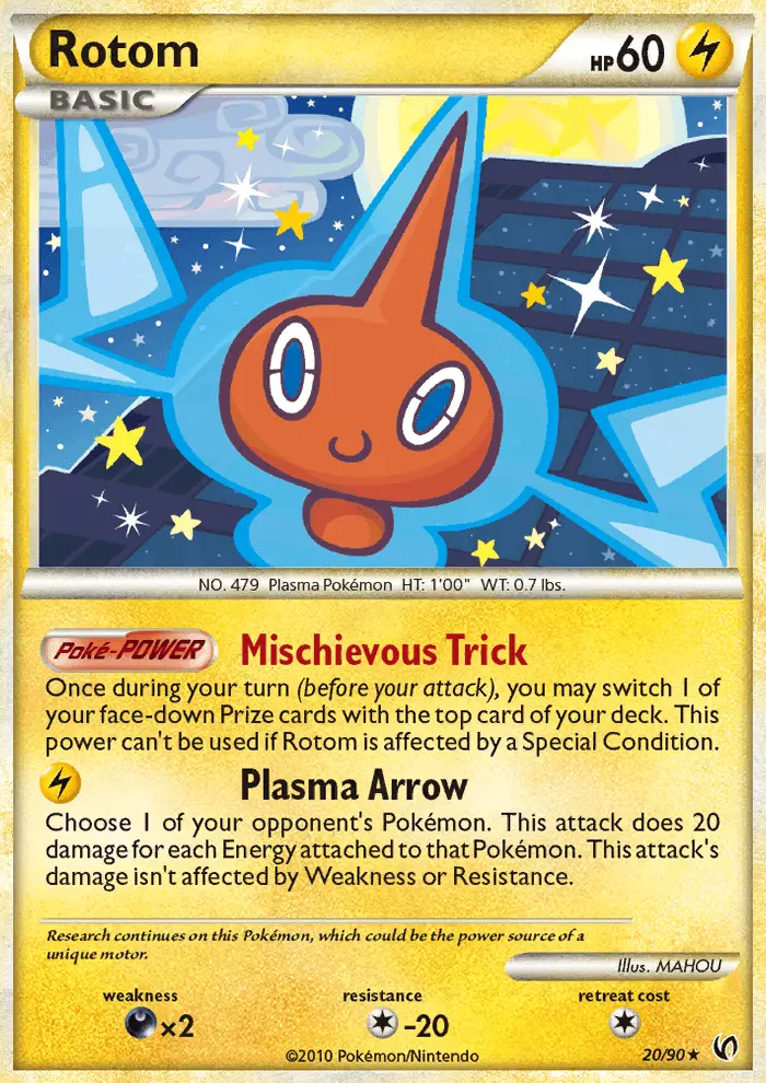 Rotom 20 card from HS—Undaunted