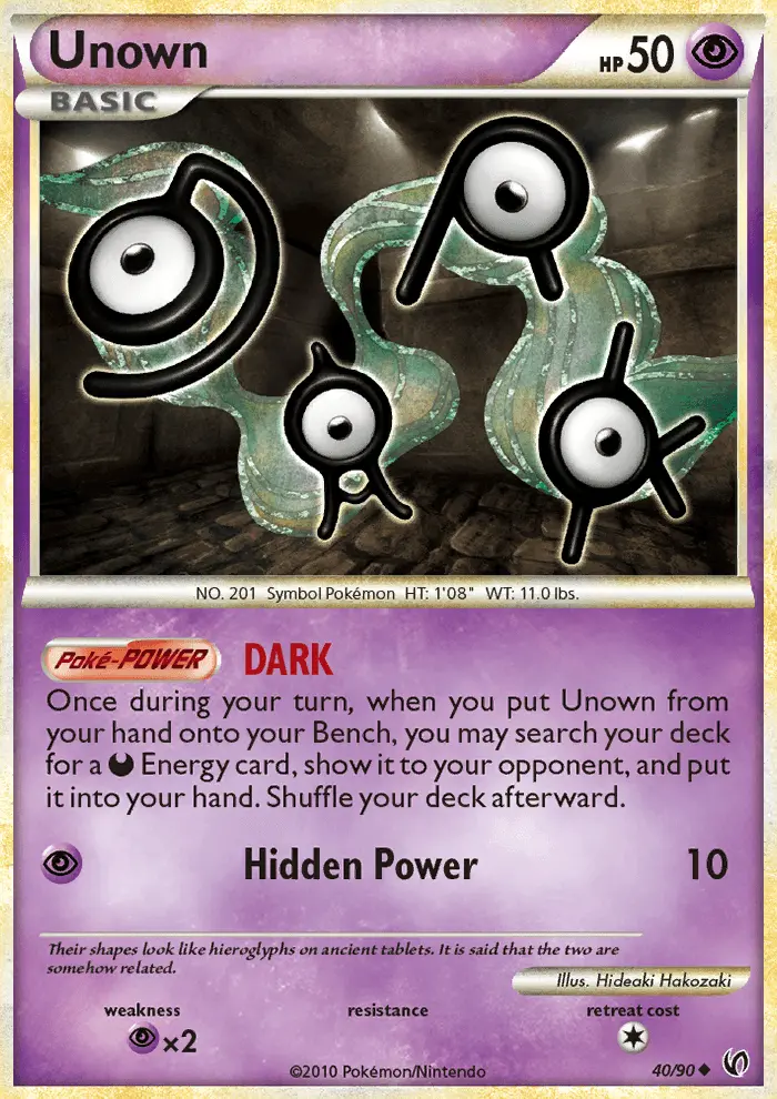 Unown 40 card from HS—Undaunted
