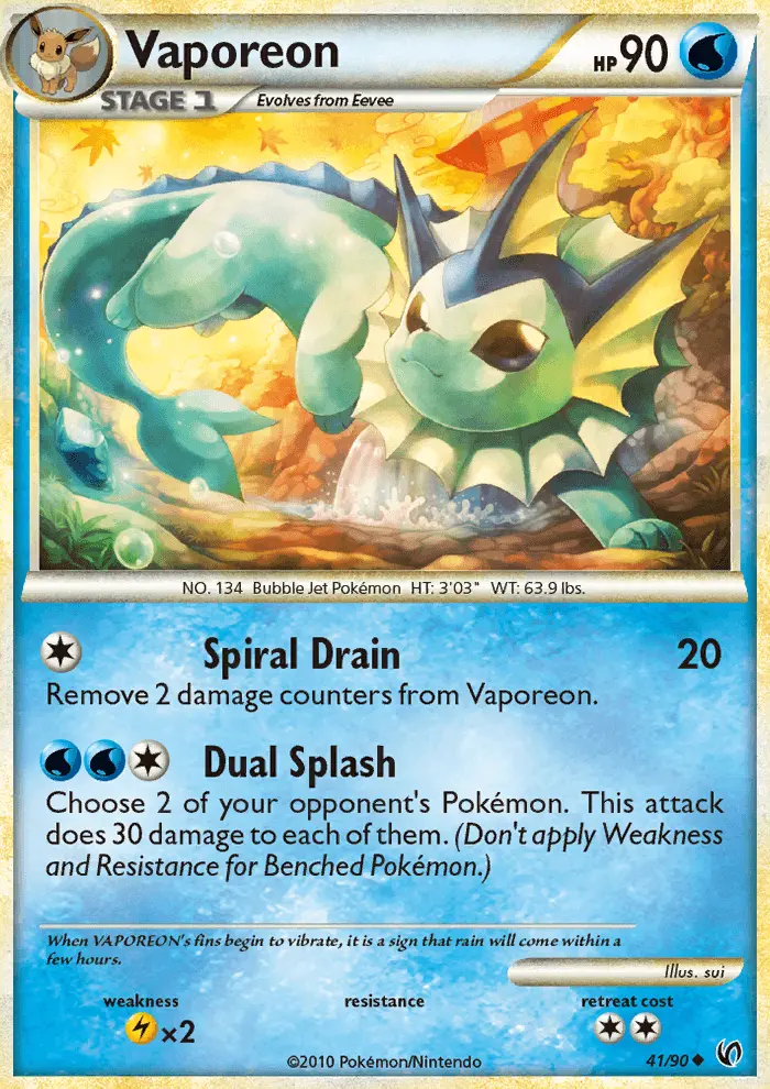 Vaporeon 41 — HS—Undaunted 41, Normal finish