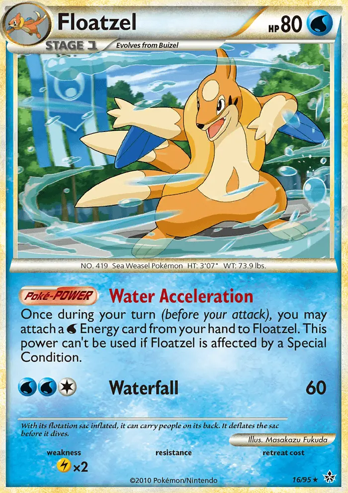 Floatzel 16 card from HS—Unleashed