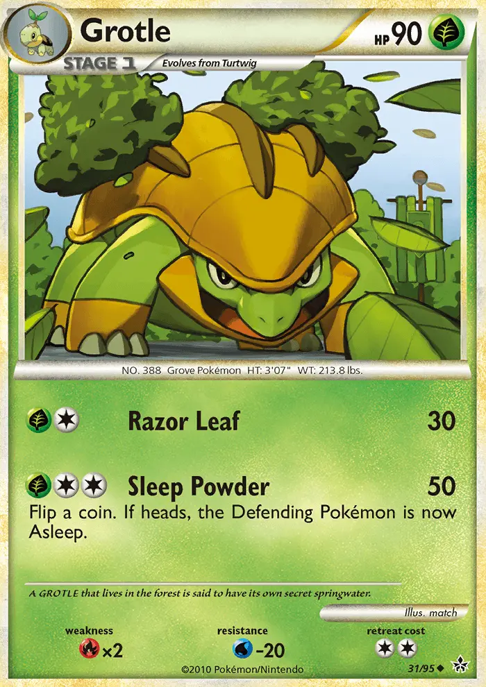 Grotle 31 card from HS—Unleashed