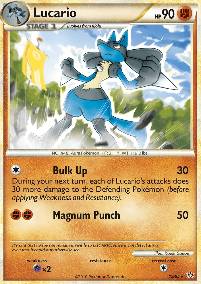 Lucario 19 card from HS—Unleashed