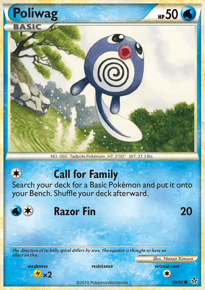 Poliwag 58 card from HS—Unleashed