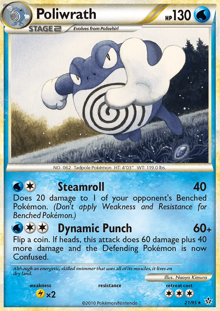 Poliwrath 21 card from HS—Unleashed