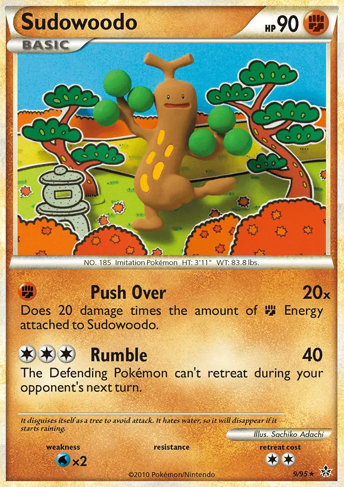 Sudowoodo 9 card from HS—Unleashed