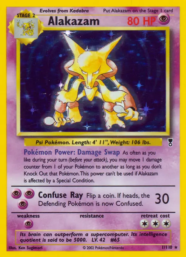 Alakazam 1 card from Legendary Collection