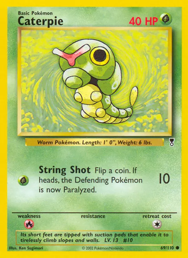 Caterpie 69 card from Legendary Collection