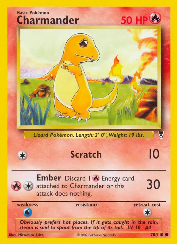 Charmander 70 — the dearest card in Common, the biggest rarity tier