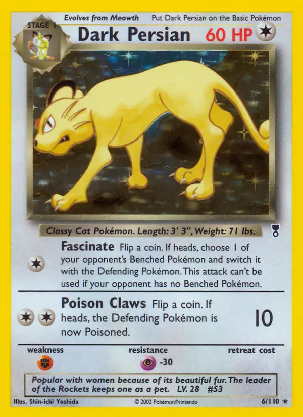 Dark Persian 6 card from Legendary Collection