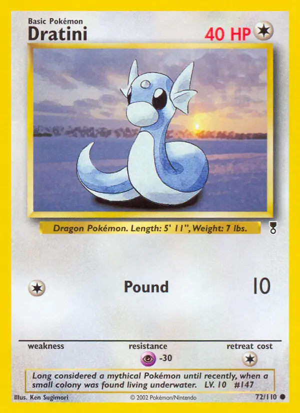Dratini 72 card from Legendary Collection