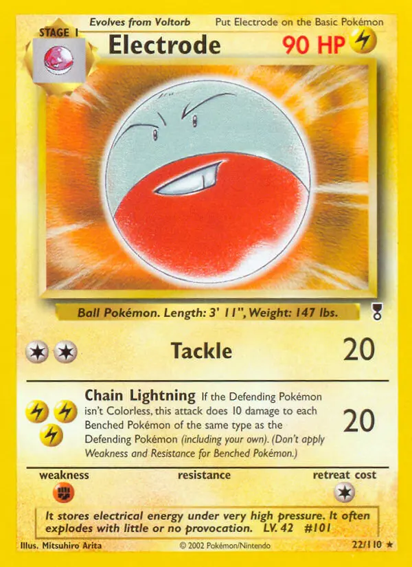 Electrode 22 card from Legendary Collection