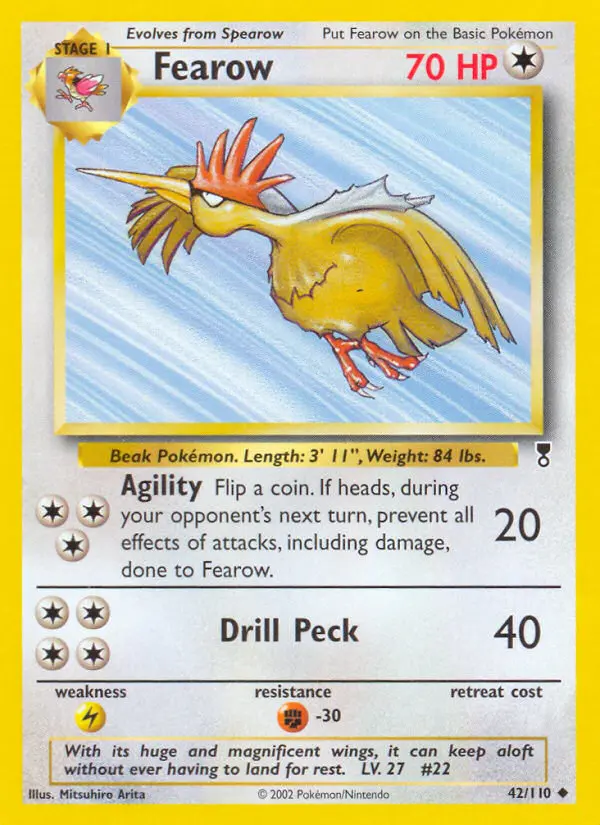 Fearow 42 card from Legendary Collection
